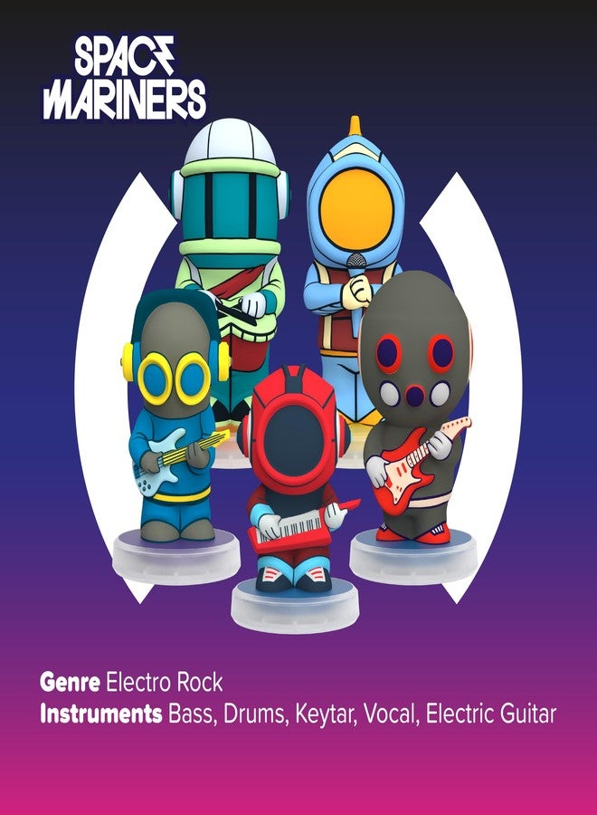LOOPS Space Mariners - 5-Piece Electro Rock Music Band Interactive Figurine Set - Image 4